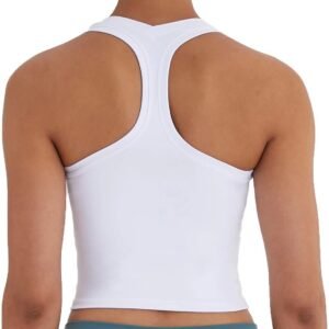 Women's Cropped Racerback Tank Tops Running Workout Tops Active Yoga Tops