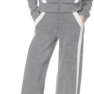 Lounge Sets for Women 2026 Sweatsuit 2 Piece Outfits Sweatshirt Wide Leg Sweatpant Tracksuit Matching Set
